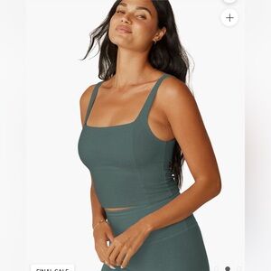 Beyond Yoga Teal Blue Cropped Top